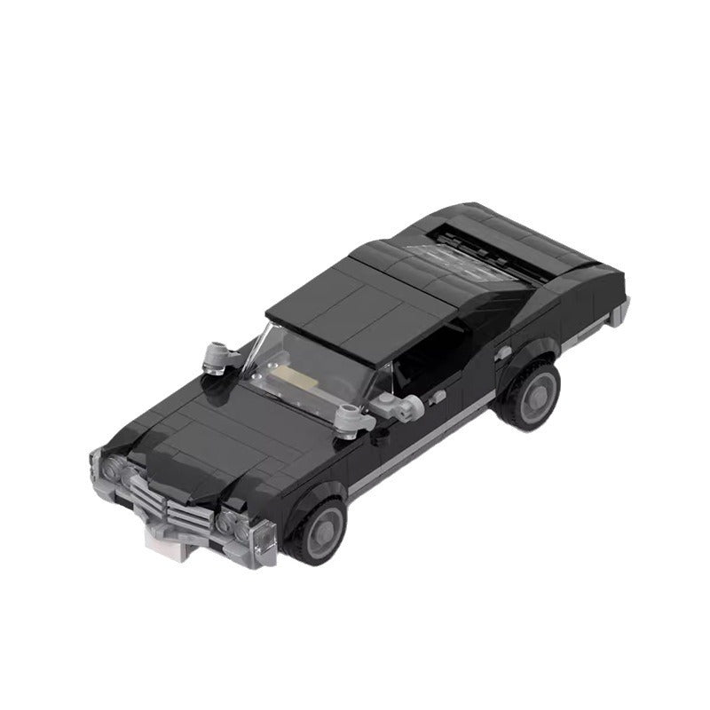 Black Muscle Coupe Building Blocks, 370 pcs (19.6 × 7.8 × 5.9 cm)