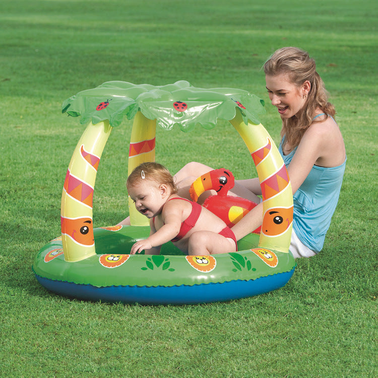 Sunshade Baby Paddling Pool for Toddlers, 99×91×71 cm