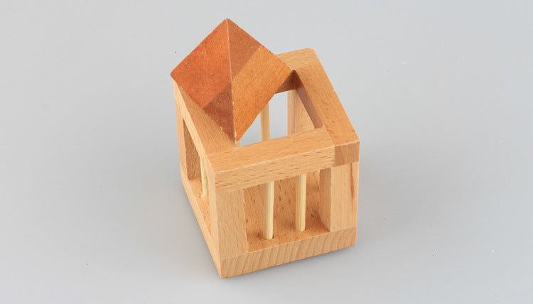 Wooden Luban Burr Puzzle (5.8 cm) Brain Teaser
