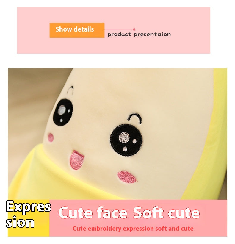 Banana Plush Pillow Cushion – Cute Face Hugger in 40, 60, 80 cm