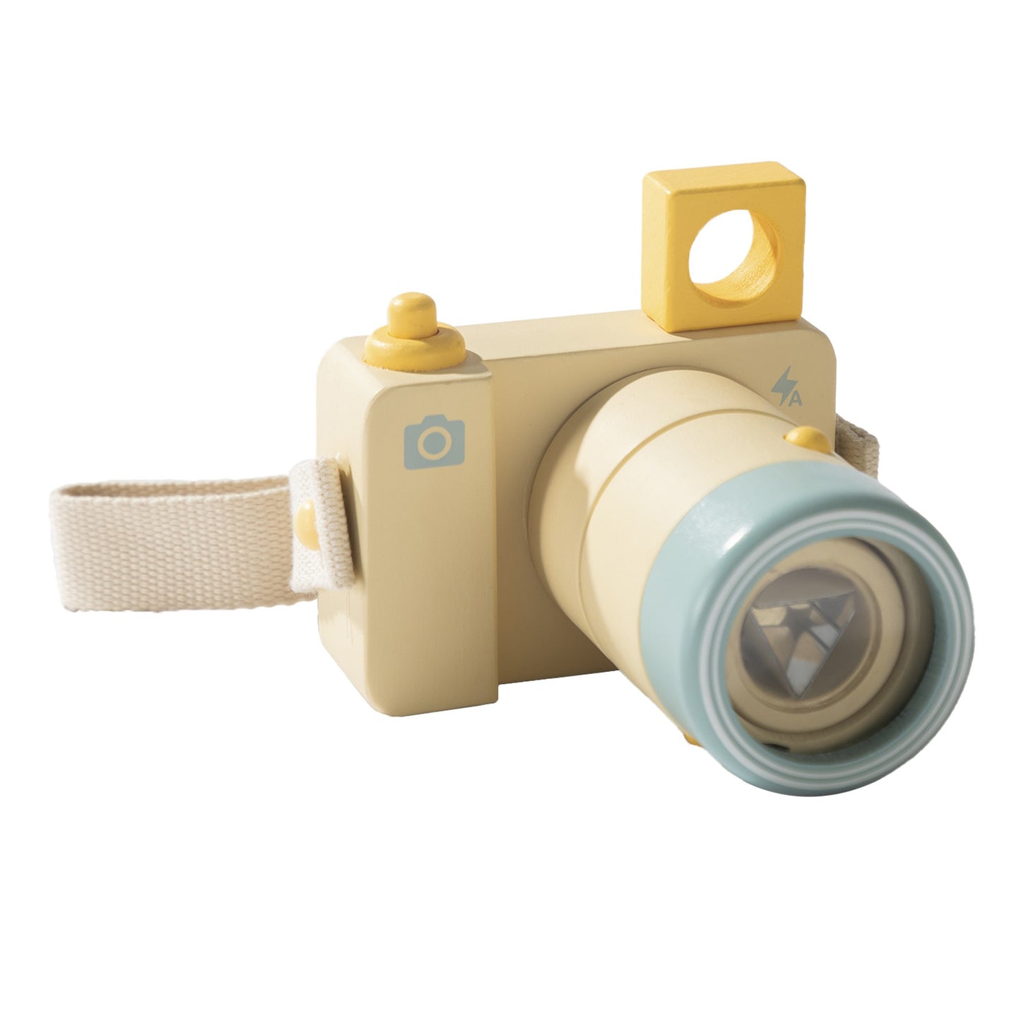 Wooden Kaleidoscope Camera Toy for Pretend Photography