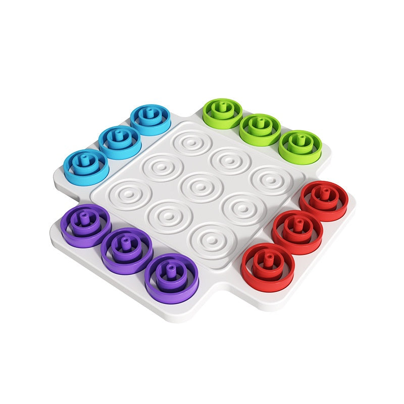 Ring Toss Stacking Board Game – 36-Piece Color Matching Peg Board