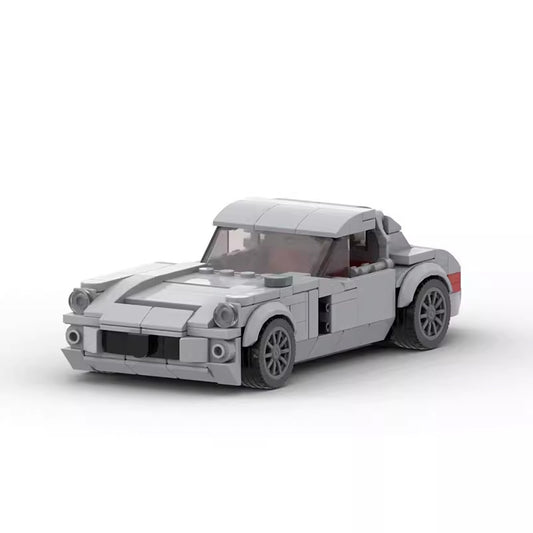 300 SLR Style Silver Racing Car Building Blocks, 289 pcs