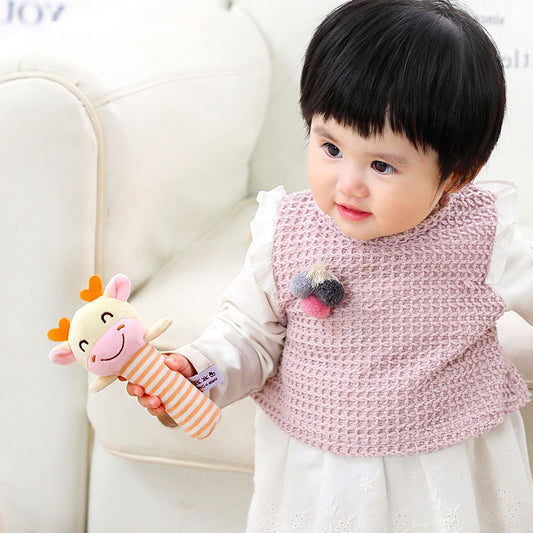 Plush Animal Stick Rattle for Babies - Elephant Dog Rabbit Deer