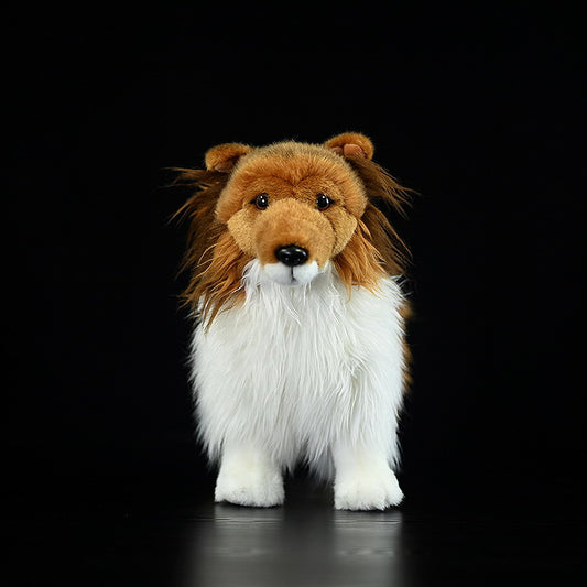Realistic Sheltie Shepherd Dog Plush Doll - 29 cm