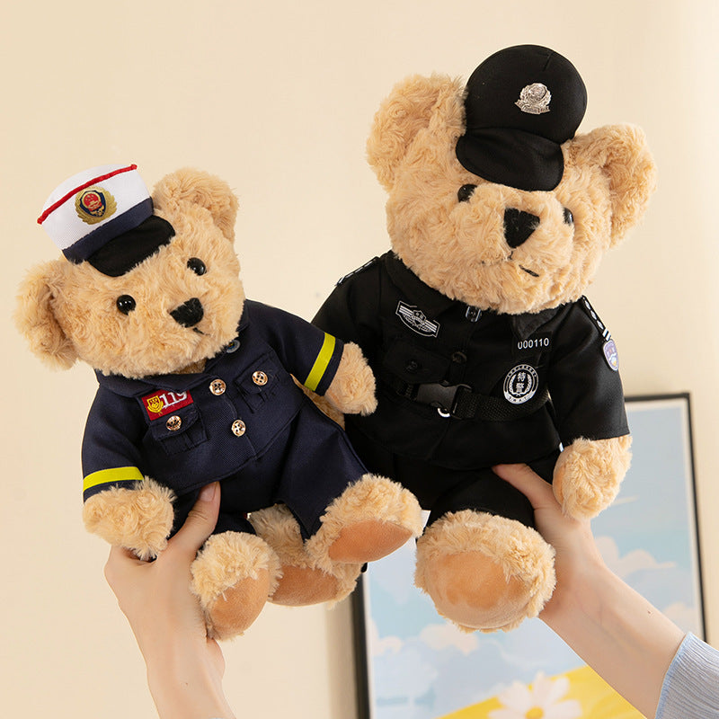 Police, Traffic and Firefighter Teddy Bear Plush – 30 cm