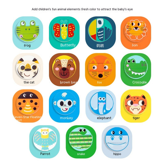 Animal Tower Wooden Stacking Game for Kids (Jenga-Style, 3+)