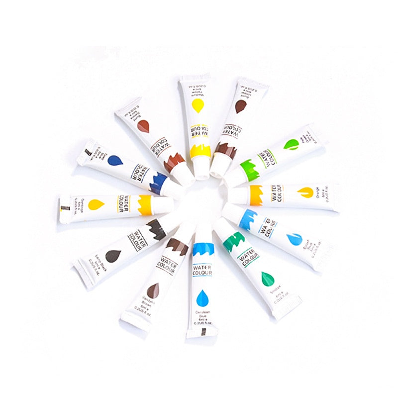 6ml Watercolor Paint Tubes Set of 6 for Kids and Beginners