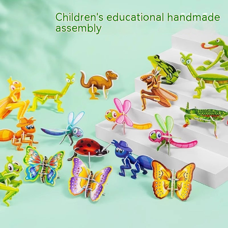 3D Animal and Insect Foam Puzzle Set – 25 Mini Models for Kids