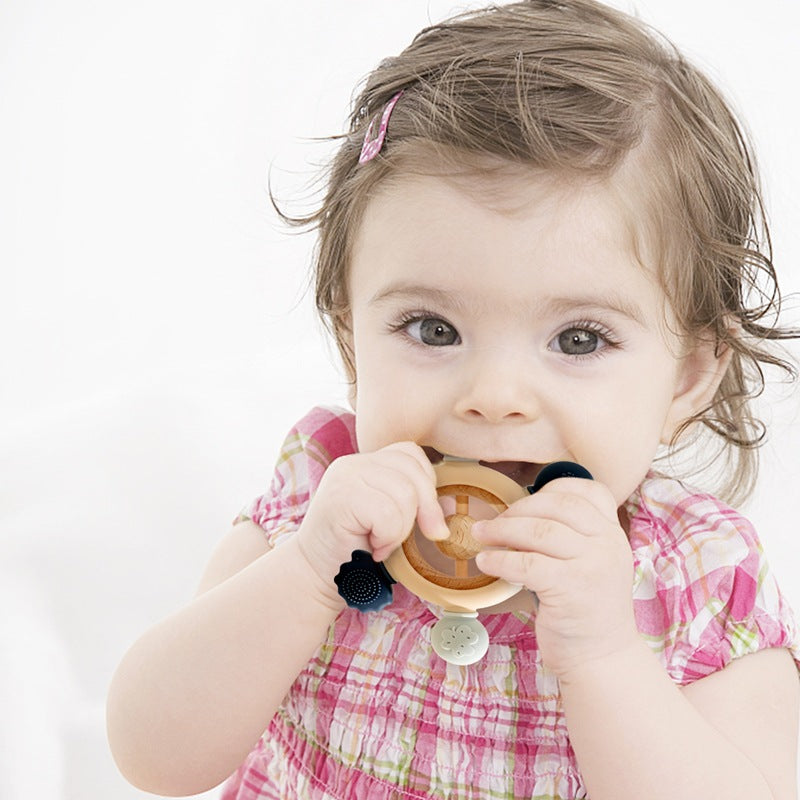 Silicone Ring Teether Rattle for Babies – Easy Grip, 6+ Months