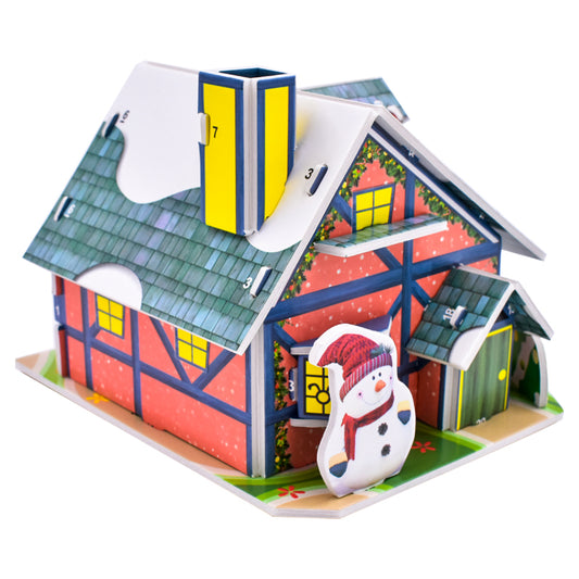 3D Paper Puzzle – Christmas House – DIY Model Kit