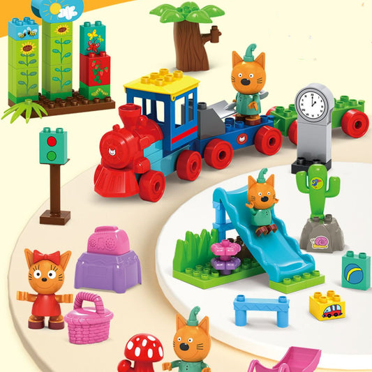 Kitty Playground Building Blocks Playhouse Sets for Kids