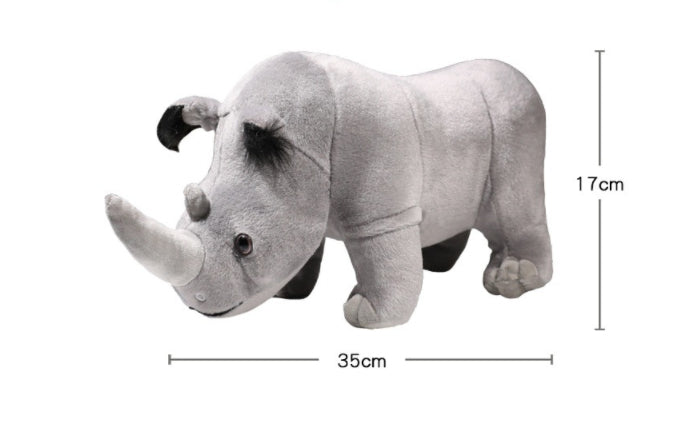 Rhino Plush Toy 35 cm Soft Safari Buddy