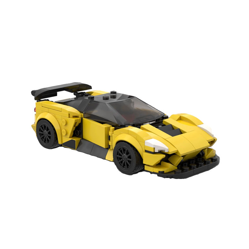 Venom F5-Style Supercar Building Blocks, Yellow with Black Accents