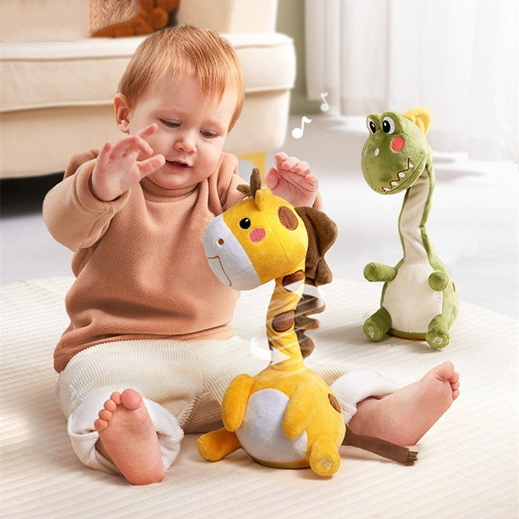 Interactive Talking Animal Plush – Records & Repeats (Giraffe/Zebra/Dino)