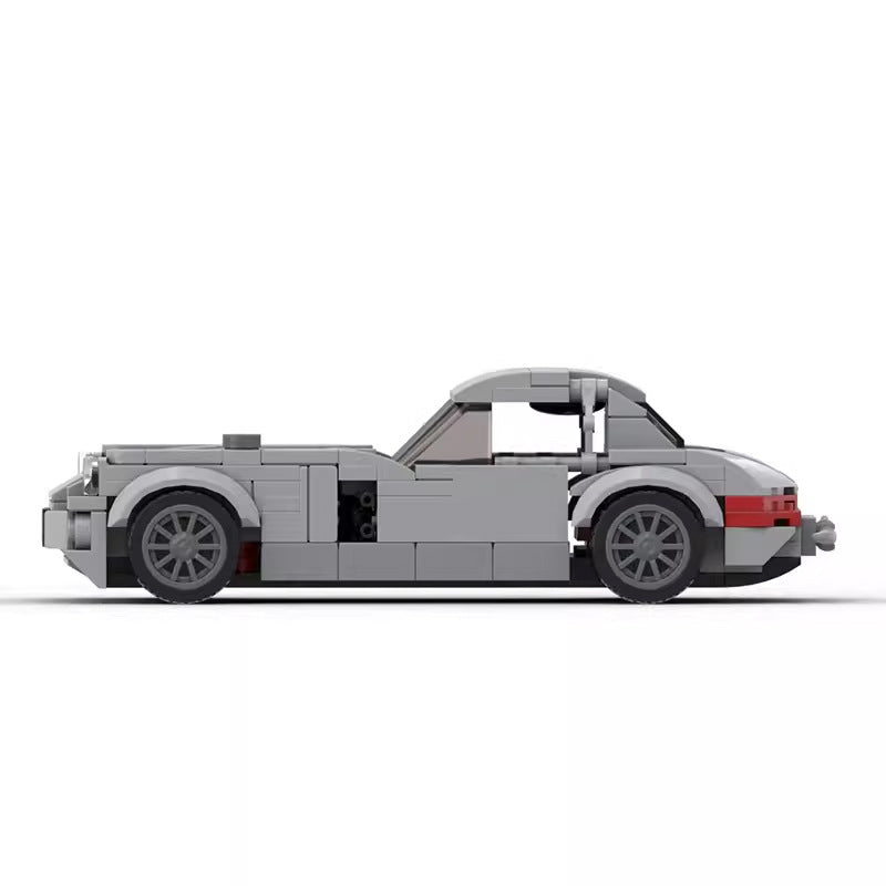 300 SLR Style Silver Racing Car Building Blocks, 289 pcs
