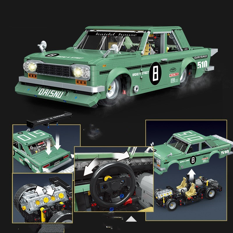 Datsun 510 Green Magic Run Brick Car 1:10 Scale (Static or RC)