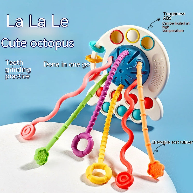 Octopus Pull-String Sensory Toy for Babies (0–3y)