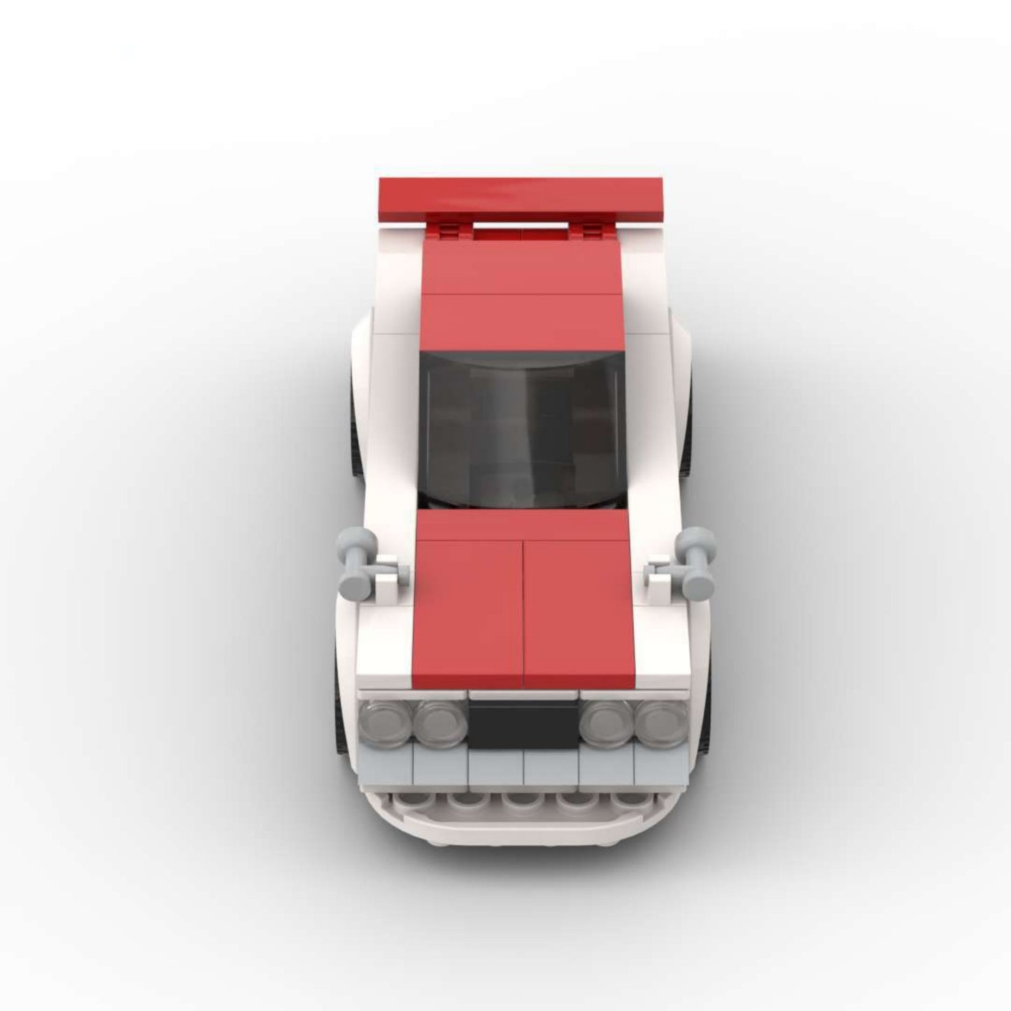 White & Red Street Racer Building Blocks (183 pcs, 14×5.8×4.6 cm)