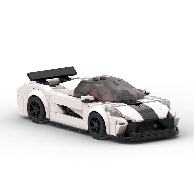 Regera-Style White Hypercar MOC Building Blocks Model (262 pcs, 8-Stud)