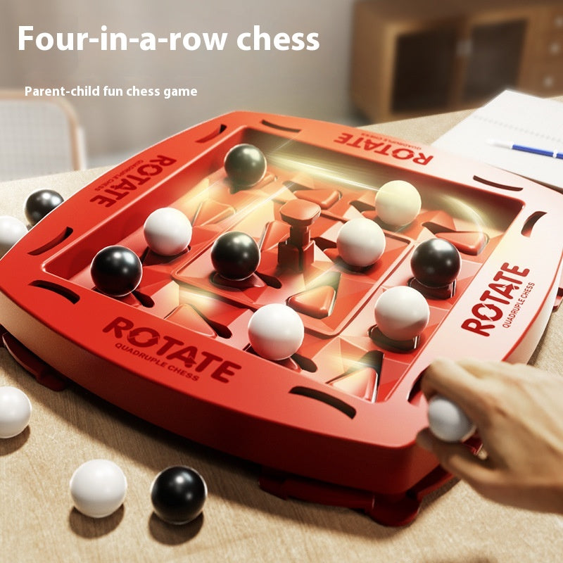 Track Logic Chess Rotating 4-in-a-Row Marble Game