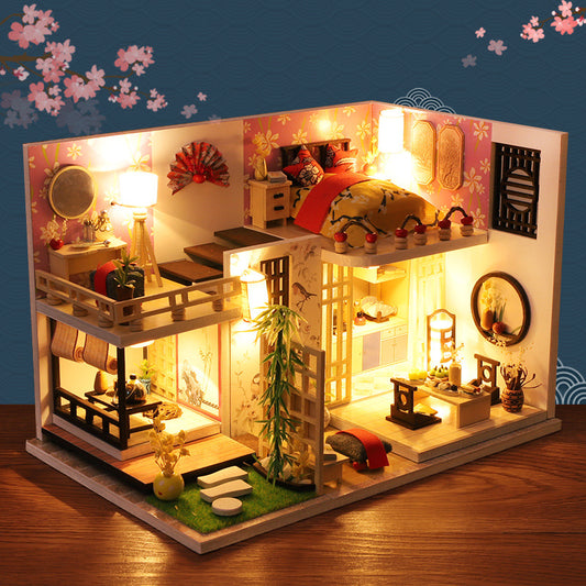 DIY Cottage House - Bamboo Maple Miniature House Kit - Wooden Japanese Loft Villa