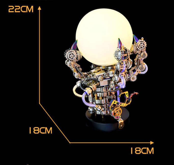 3D Metal Puzzle – Mechanical Tiger & Dragon Claw Lamp – Stainless Steel DIY Model Kits