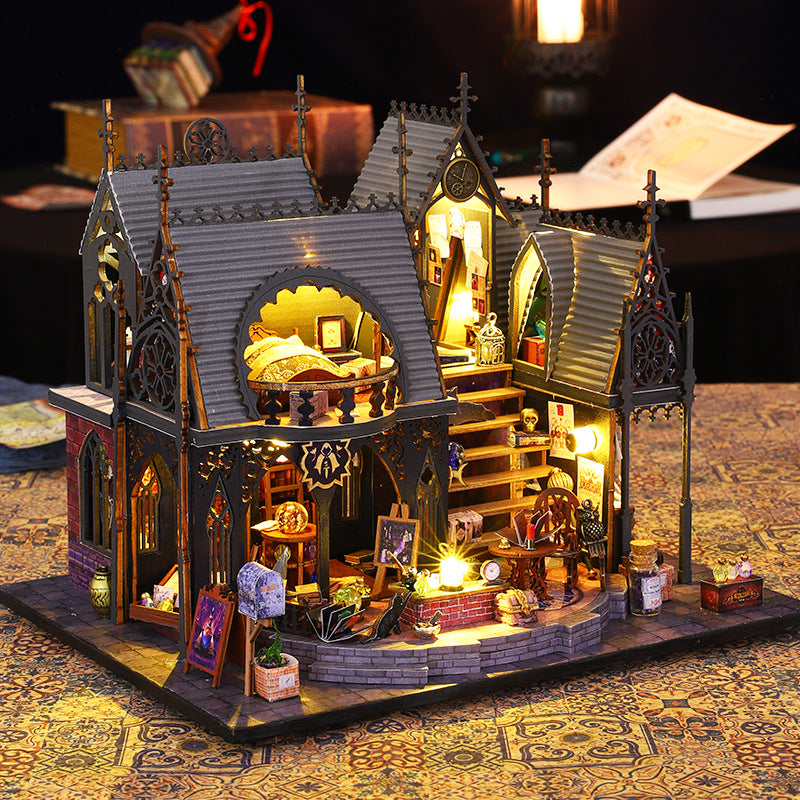 AEKYUNG Magic House – DIY Miniature 3D Wooden Puzzle with LED