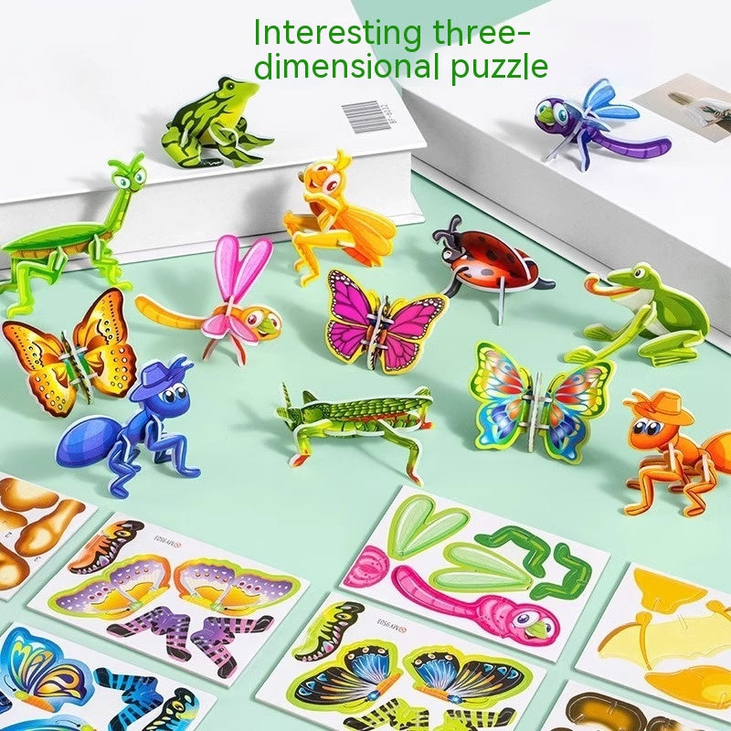 3D Animal and Insect Foam Puzzle Set – 25 Mini Models for Kids