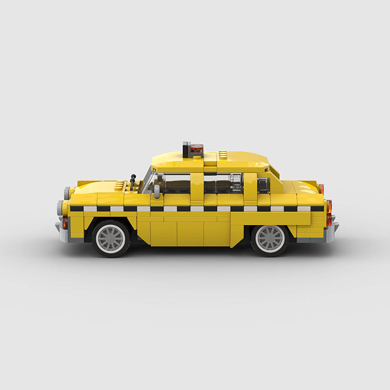 Yellow Taxi 8-Stud Building Blocks (17×6.7×6.5 cm)