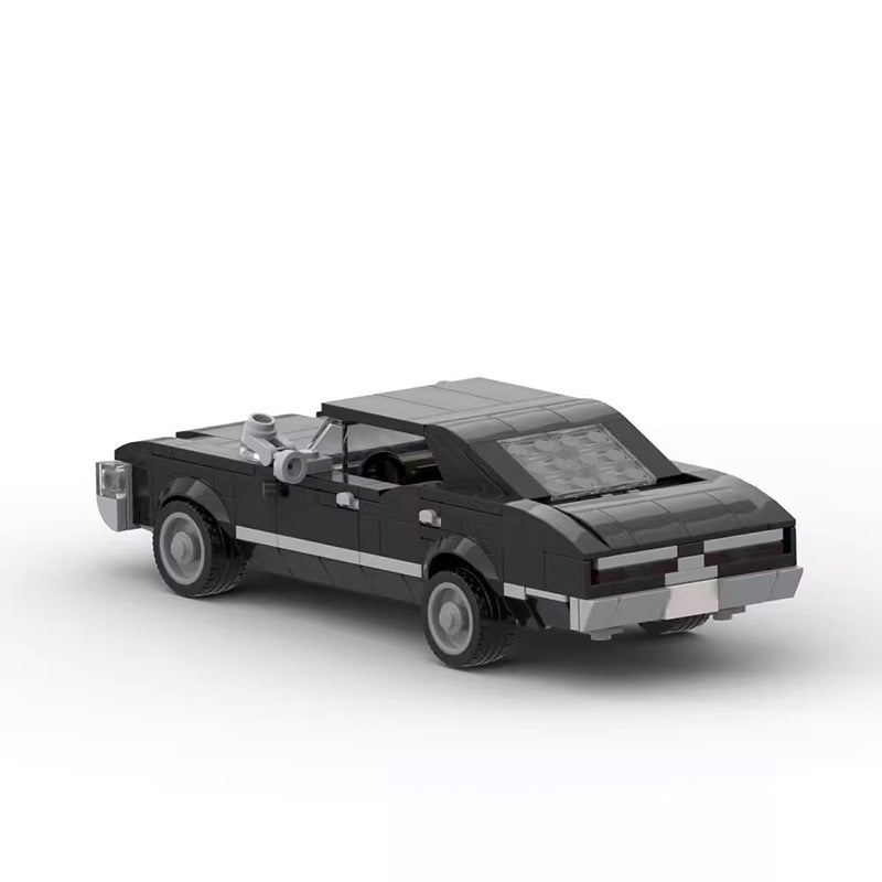 Black Muscle Coupe Building Blocks, 370 pcs (19.6 × 7.8 × 5.9 cm)