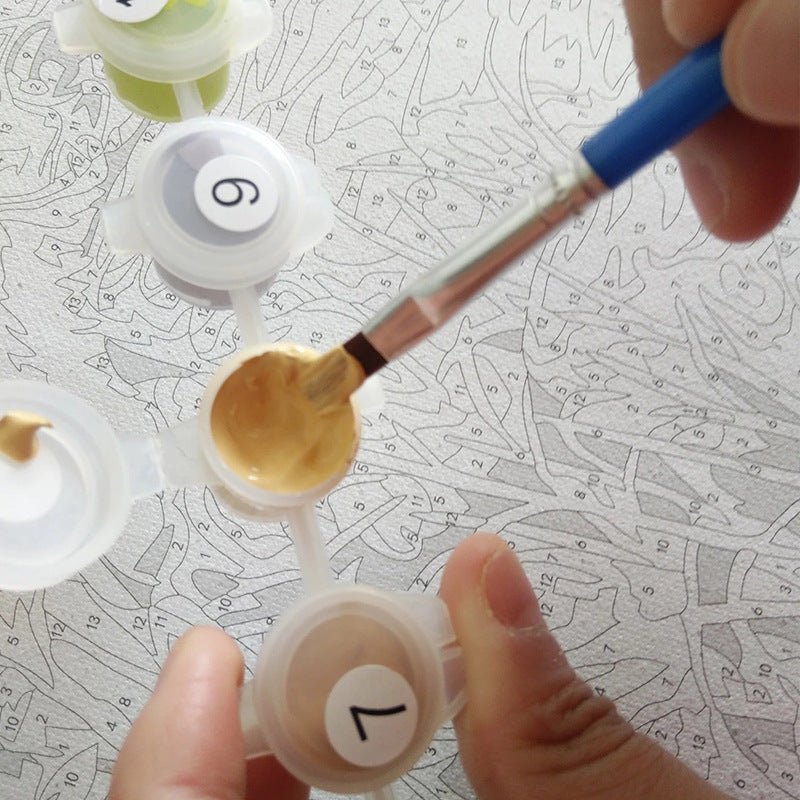 Flower Basket Paint by Numbers Kit 40×50 cm - Linen Canvas