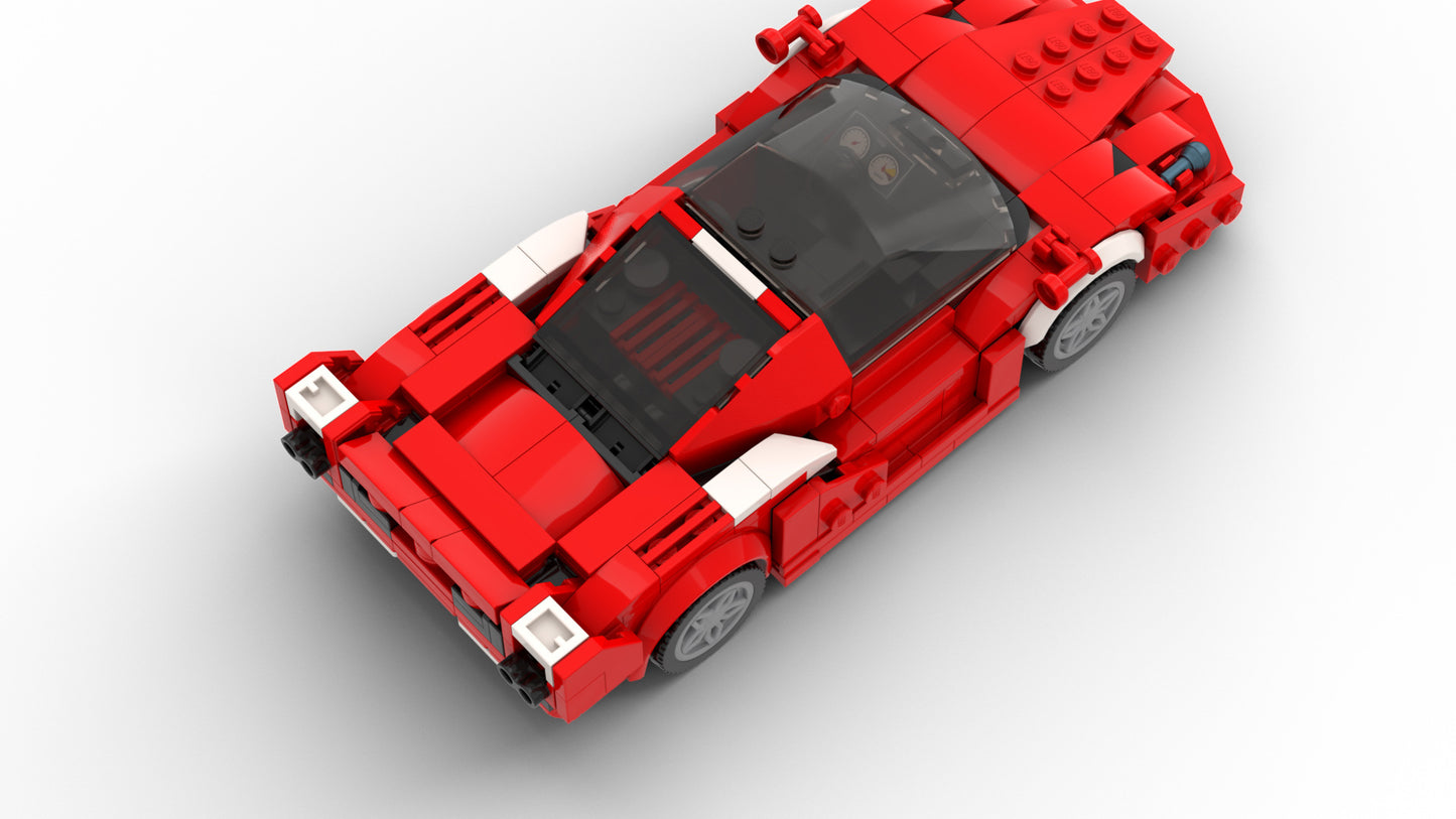 Red Supercar 8-Stud Building Blocks (366 pcs)