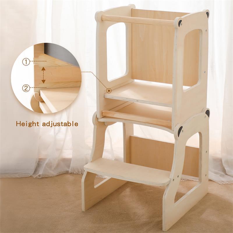 Montessori Toddler Learning Tower - Adjustable Kitchen Helper