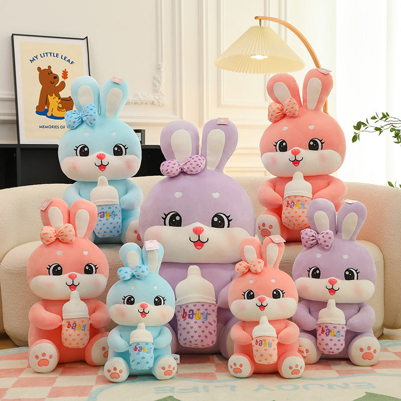 Milk Bottle Bunny Plush - Cute Gift in 45-85 cm Sizes