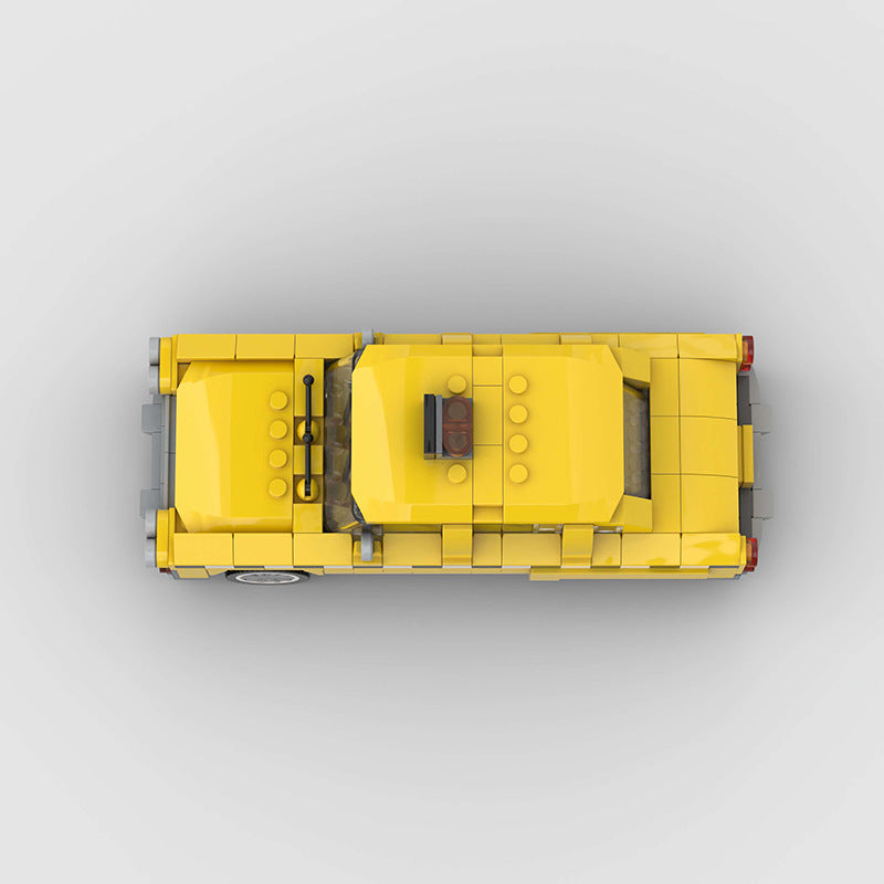 Yellow Taxi 8-Stud Building Blocks (17×6.7×6.5 cm)