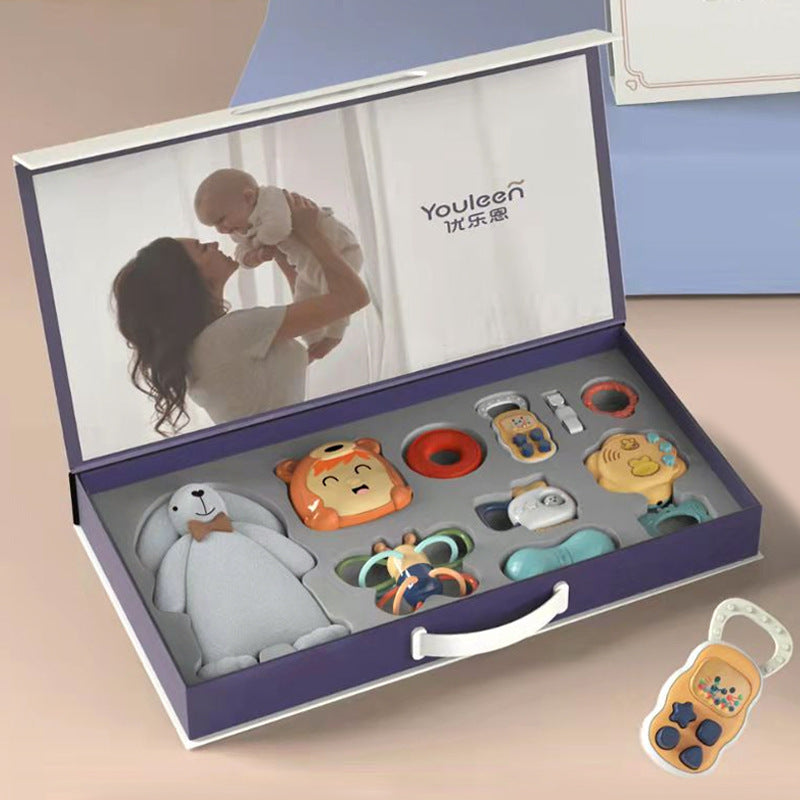 Baby Rattle & Teether Gift Sets for 3m+ sensory grasping toys