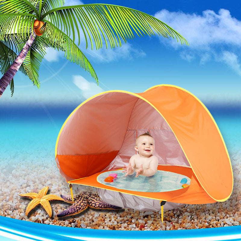 Pop-up Baby Beach Tent with Mini Pool and UPF 50+ Sun Shade