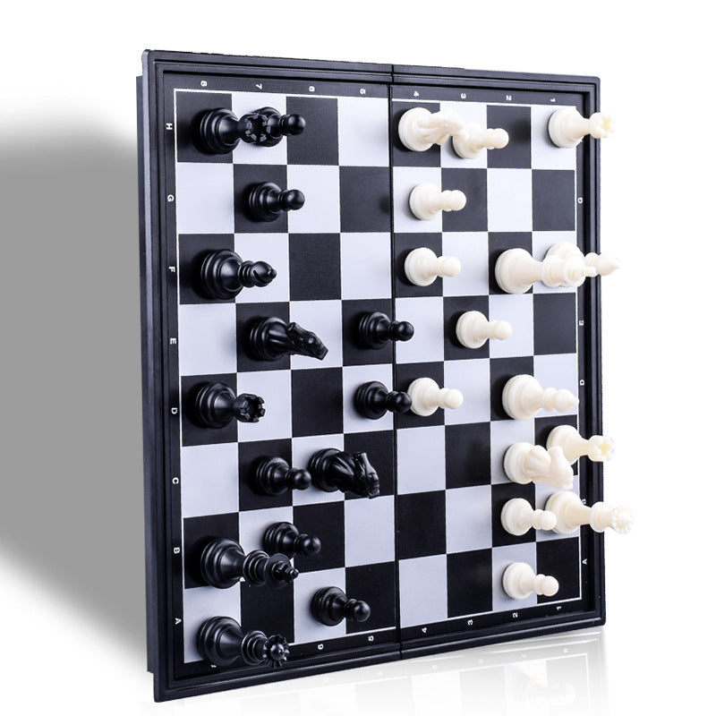 3-in-1 Magnetic Chess, Checkers and Backgammon Foldable Travel Set