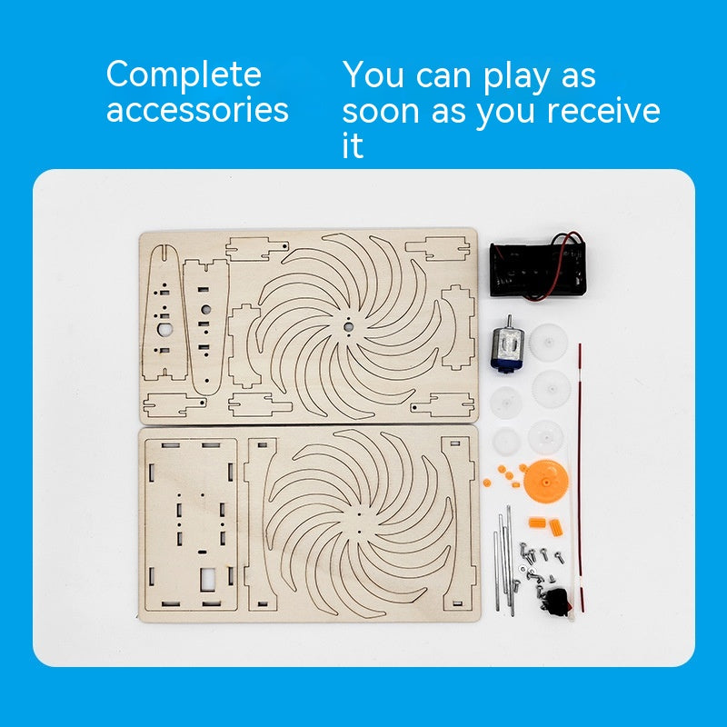 DIY Wooden Magic Window – Motorized Optical Illusion STEM Kit