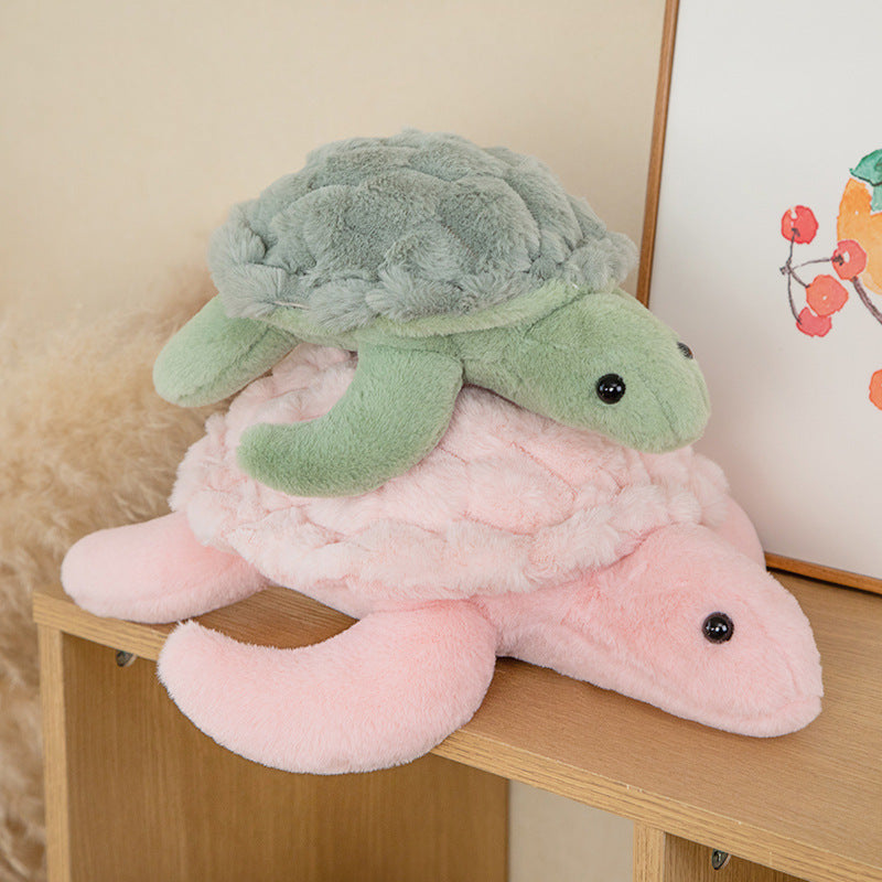 Sea Turtle Plush Pillow – Green or Pink in 28 & 38 cm