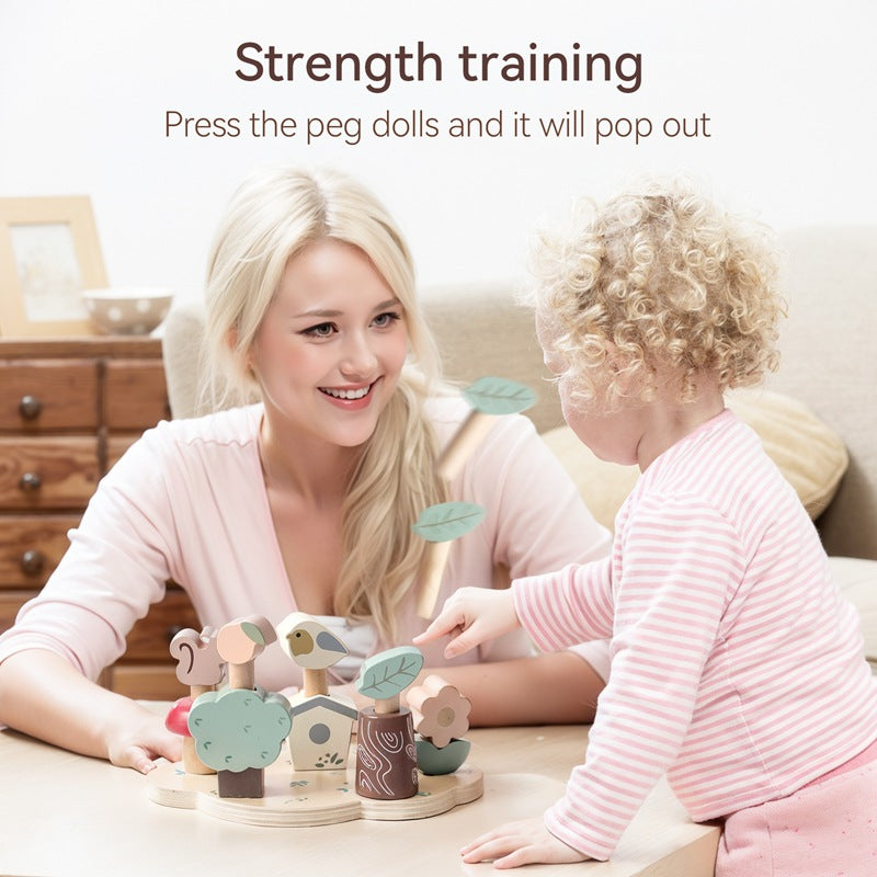 Wooden Forest Animal Pop-Up (Bounce) Matching Toy