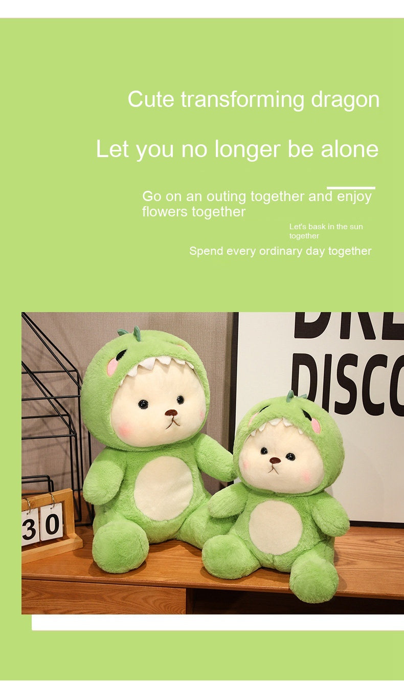 Transforming Dinosaur Bear Plush – Sleeping Pillow (28/40/50/65 cm)