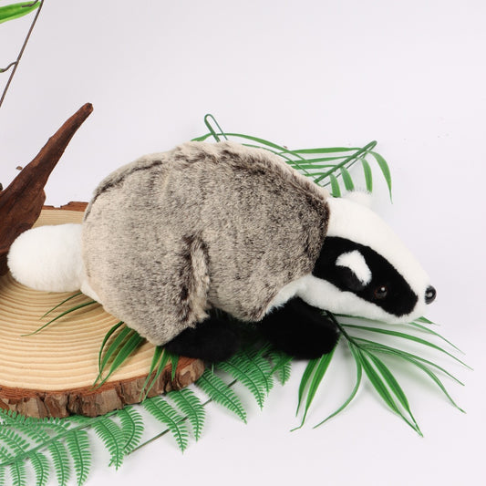 Realistic Badger Plush Toy - 36 cm Home Decor Cuddle Buddy