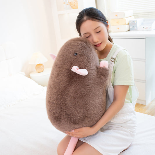 Large Mouse Plush Toy – 18, 35 and 65 cm (Blue Gray, Dark Gray, Milk Brown)