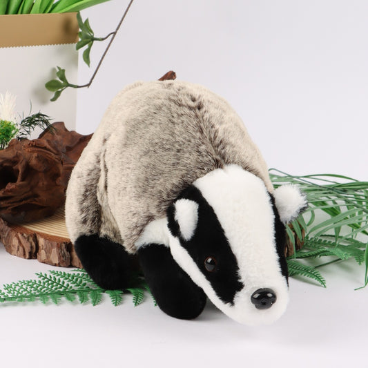 Realistic Badger Plush Toy - 36 cm Home Decor Cuddle Buddy