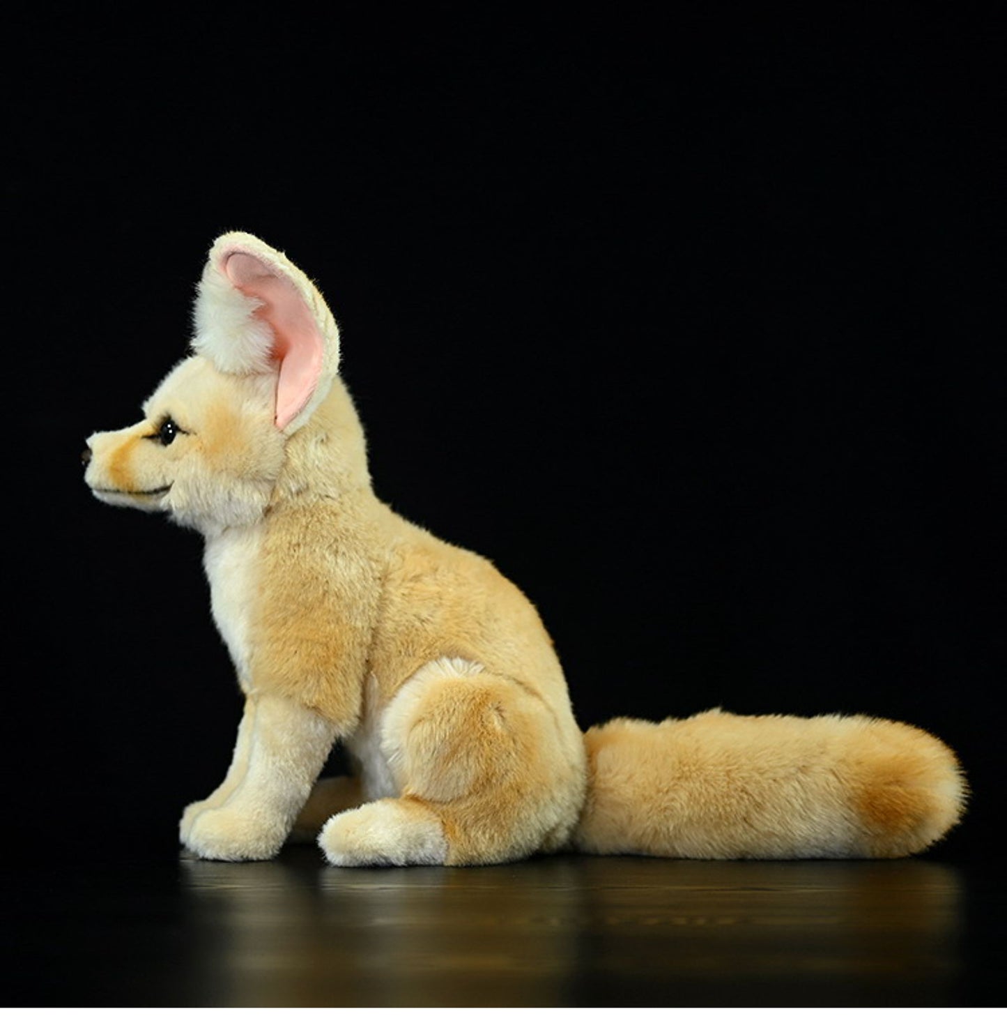 Realistic Wide-Eared Fox Plush Toy – 26 cm Lifelike Desert Fox