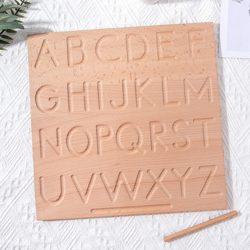 Montessori Wooden Alphabet Tracing Board (A–Z)