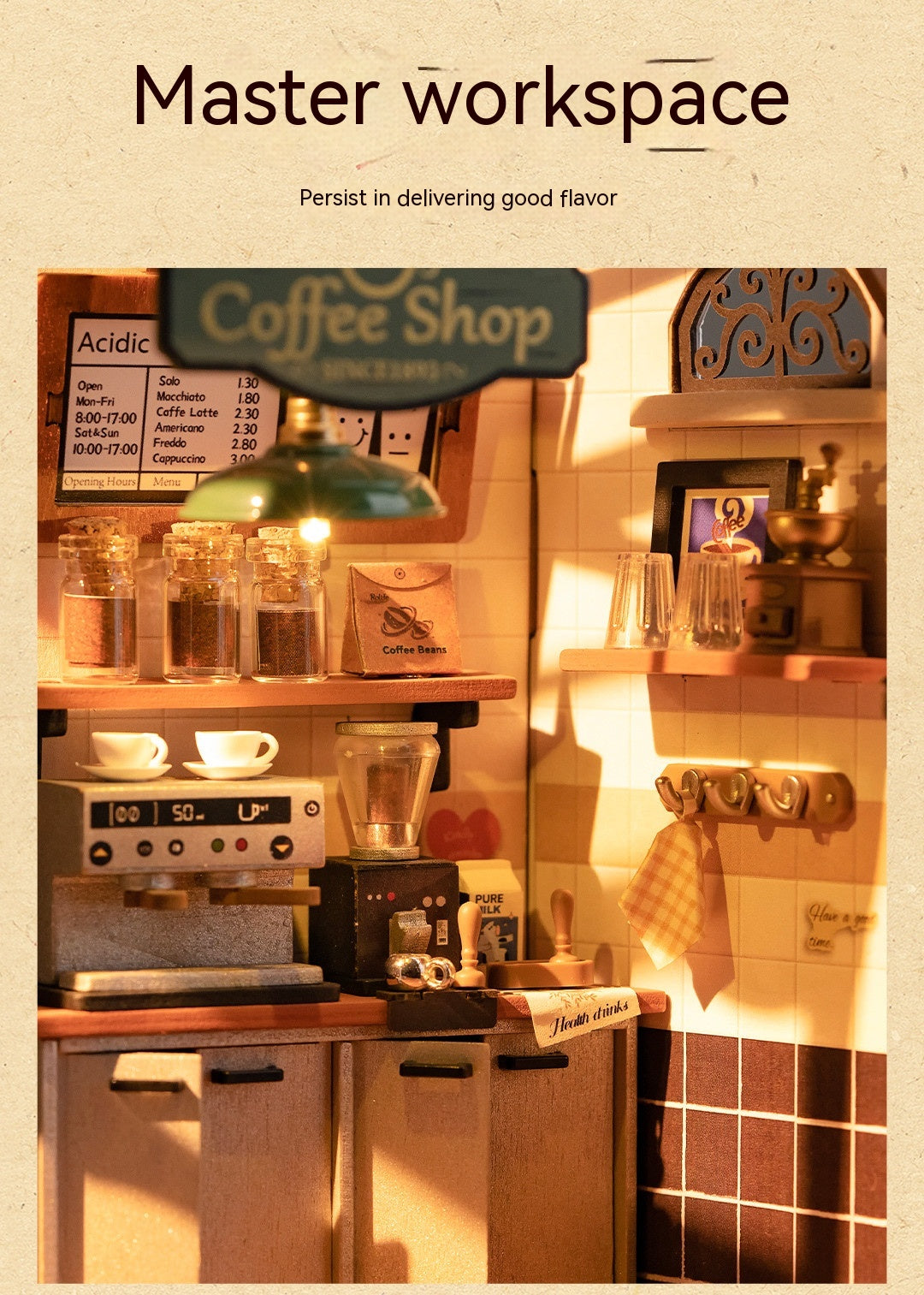 No.17 Café Coffee Shop DIY Wooden Miniature House Kit (DG162)