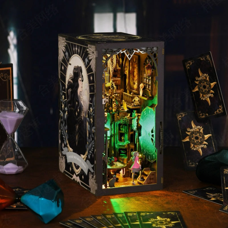 Magic THALO Tarot Book Nook DIY Wooden 3D Kit with LED